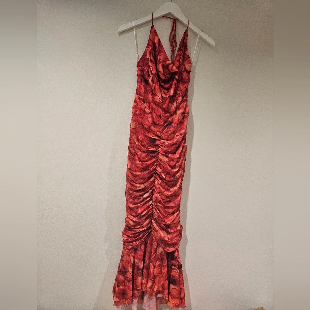 Hello Molly Vibrant Red Backless Dress - Picture 6 of 9